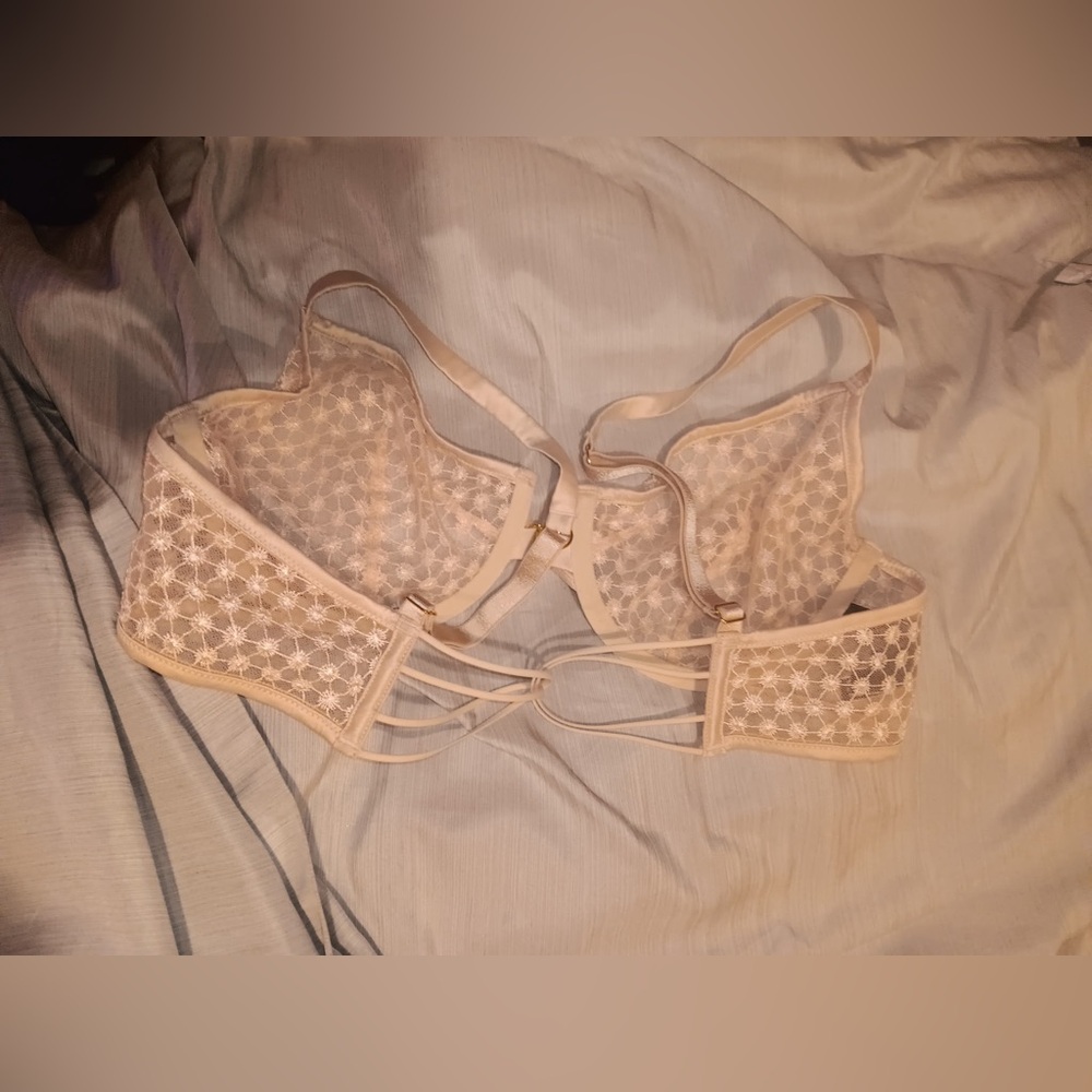 Elegant Cream Lace Bralette